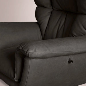Deaken Leather Swivel Recliner