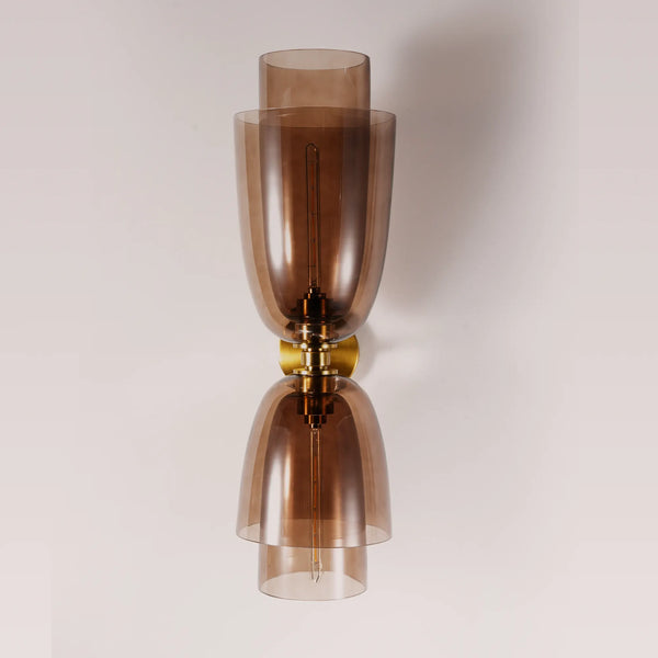 金色玻璃钟形壁灯
