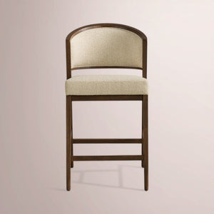 Aymen Upholstered Back Armless Counter Stool