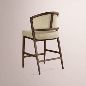 Aymen Upholstered Back Armless Counter Stool