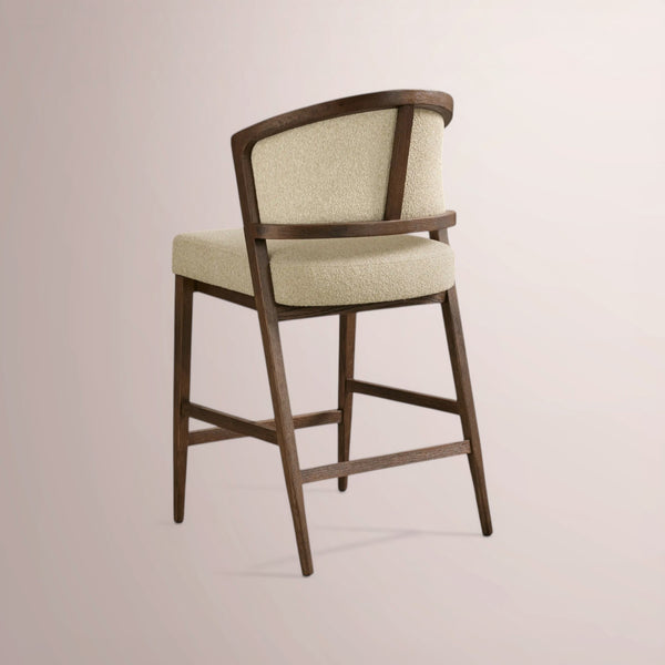 Aymen Upholstered Back Armless Counter Stool