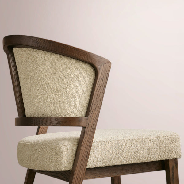 Aymen Upholstered Back Armless Counter Stool
