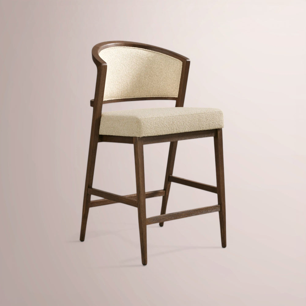 Aymen Upholstered Back Armless Counter Stool