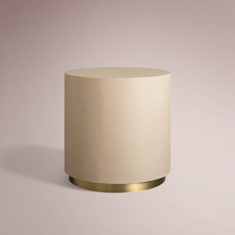 Averra Round Plinth End Table