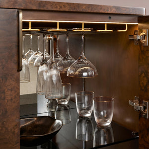 Marcell Burl Bar Cabinet