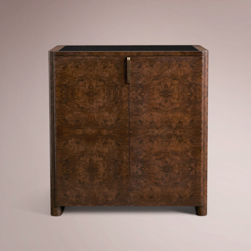 Marcell Burl Bar Cabinet