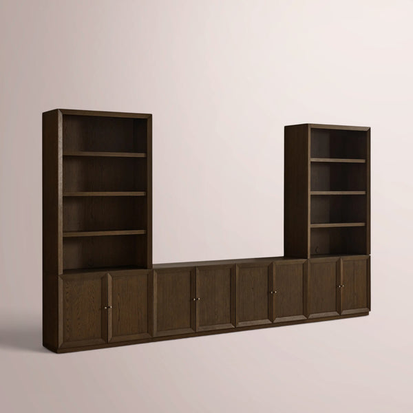 Noren Modular Open Media Cabinet Set