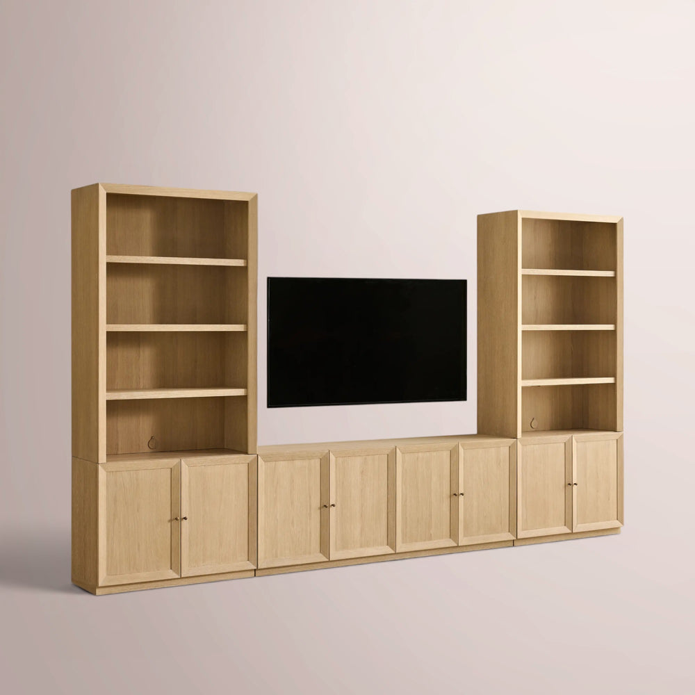 Noren Modular Open Media Cabinet Set