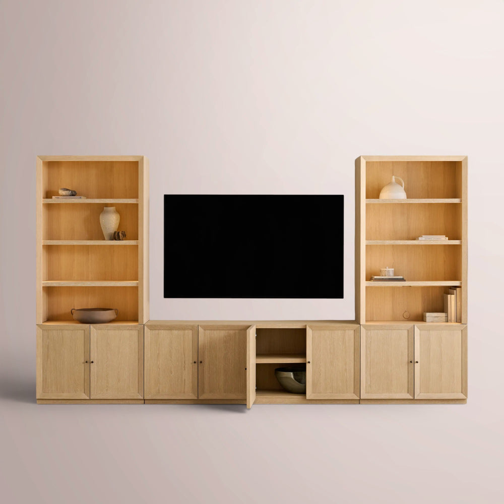 Noren Modular Open Media Cabinet Set