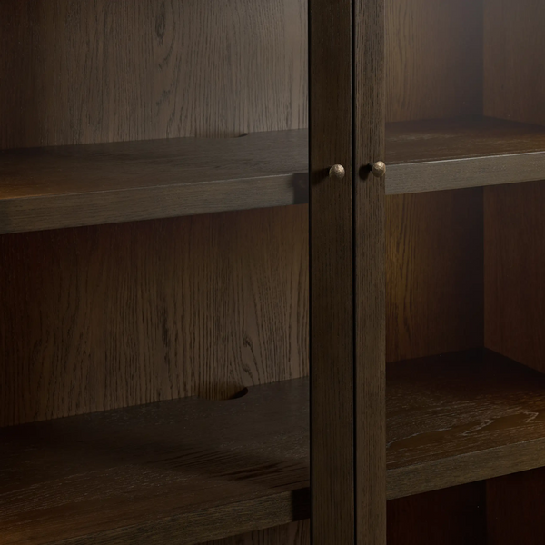 Noren Modular Glass Media Cabinet Set