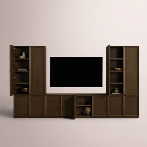 Noren Modular Media Cabinet Set