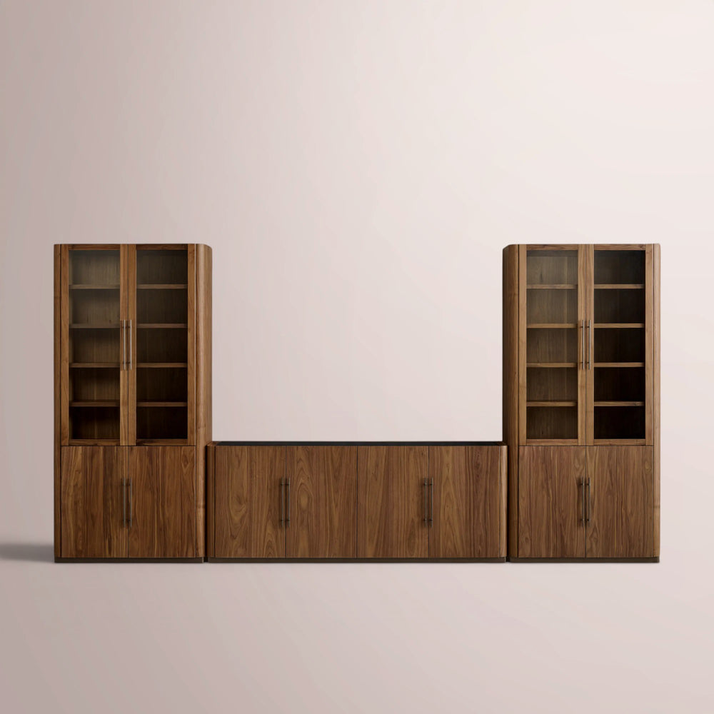 Pollen Modular Glass Media Cabinet Set