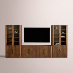 Pollen Modular Glass Media Cabinet Set
