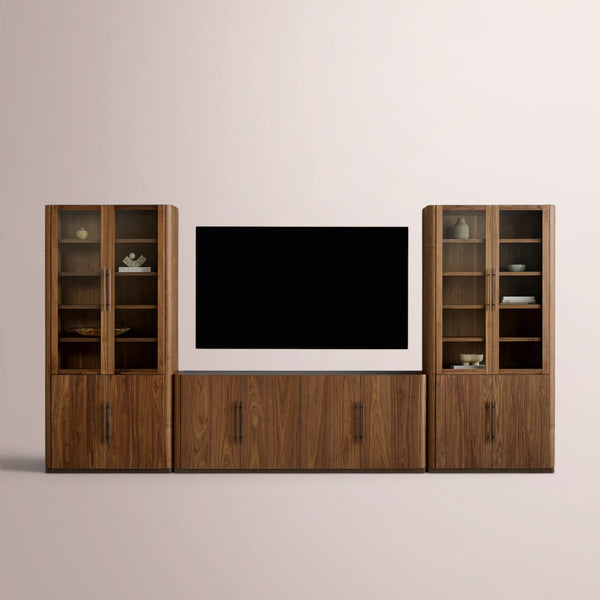 Pollen Modular Glass Media Cabinet Set