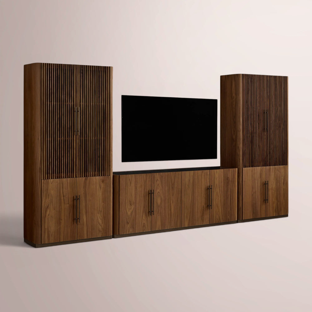 Pollen Modular Reeded Media Cabinet Set
