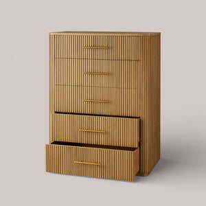 Fanny Wood Five-Drawer Dresser
