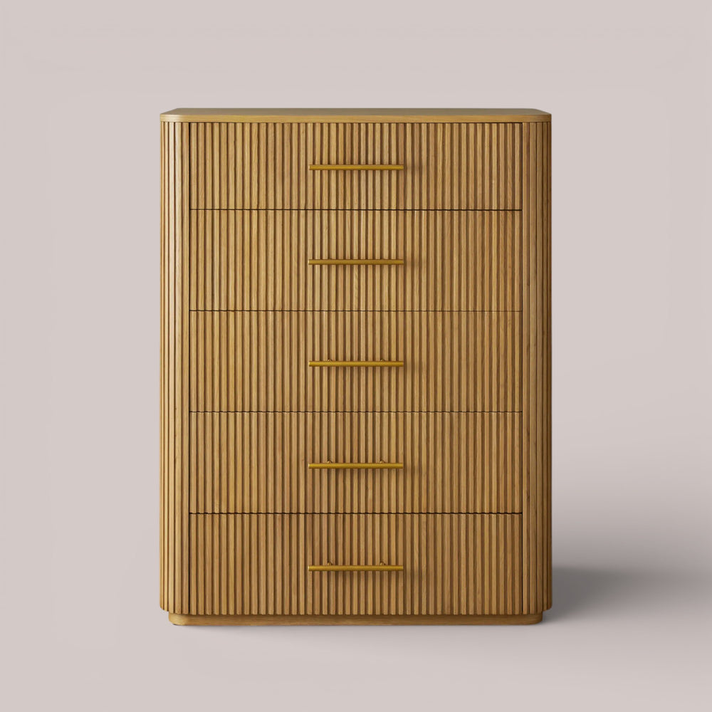 Fanny Wood Five-Drawer Dresser