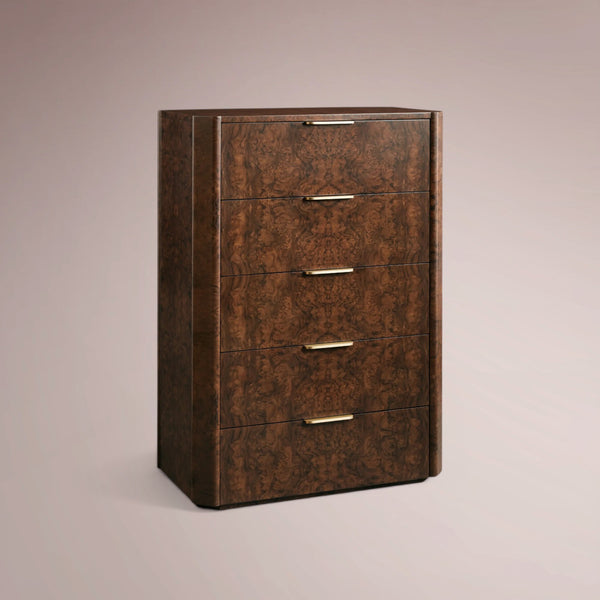 Marcell Burl Five-Drawer Dresser