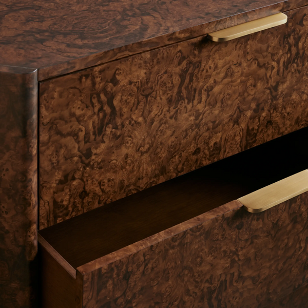 Marcell Burl Six-Drawer Dresser