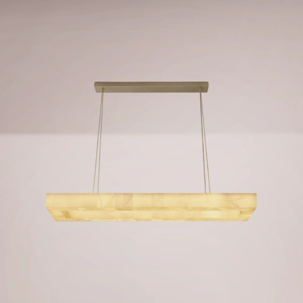 Quorix Rectangular Alabaster Chandelier