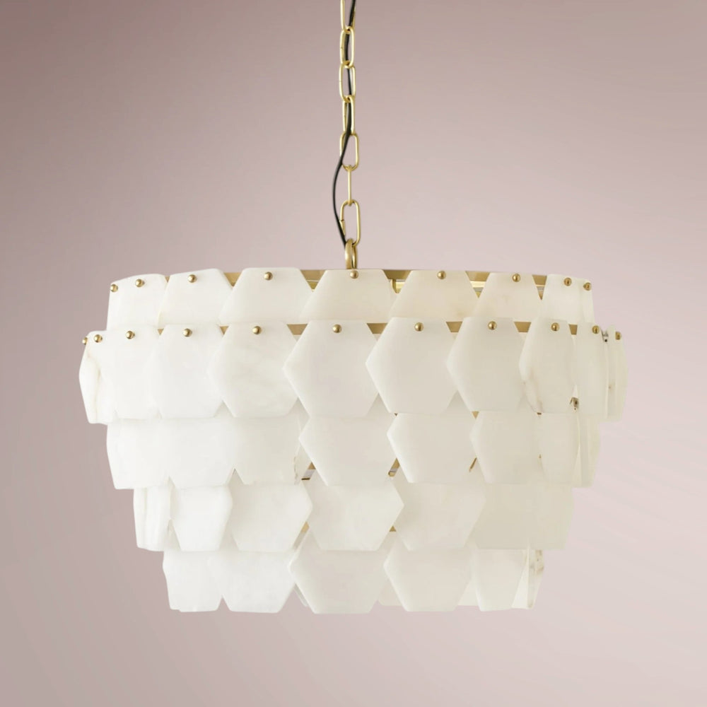 Havion Alabaster Hex Chandelier