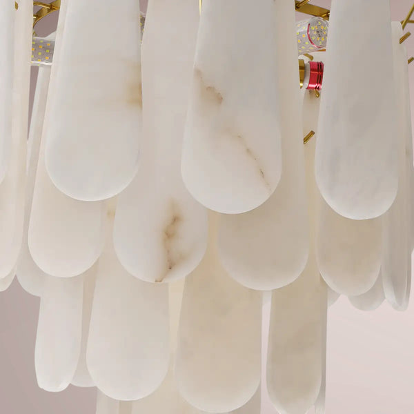 Calvora Alabaster Round Chandelier