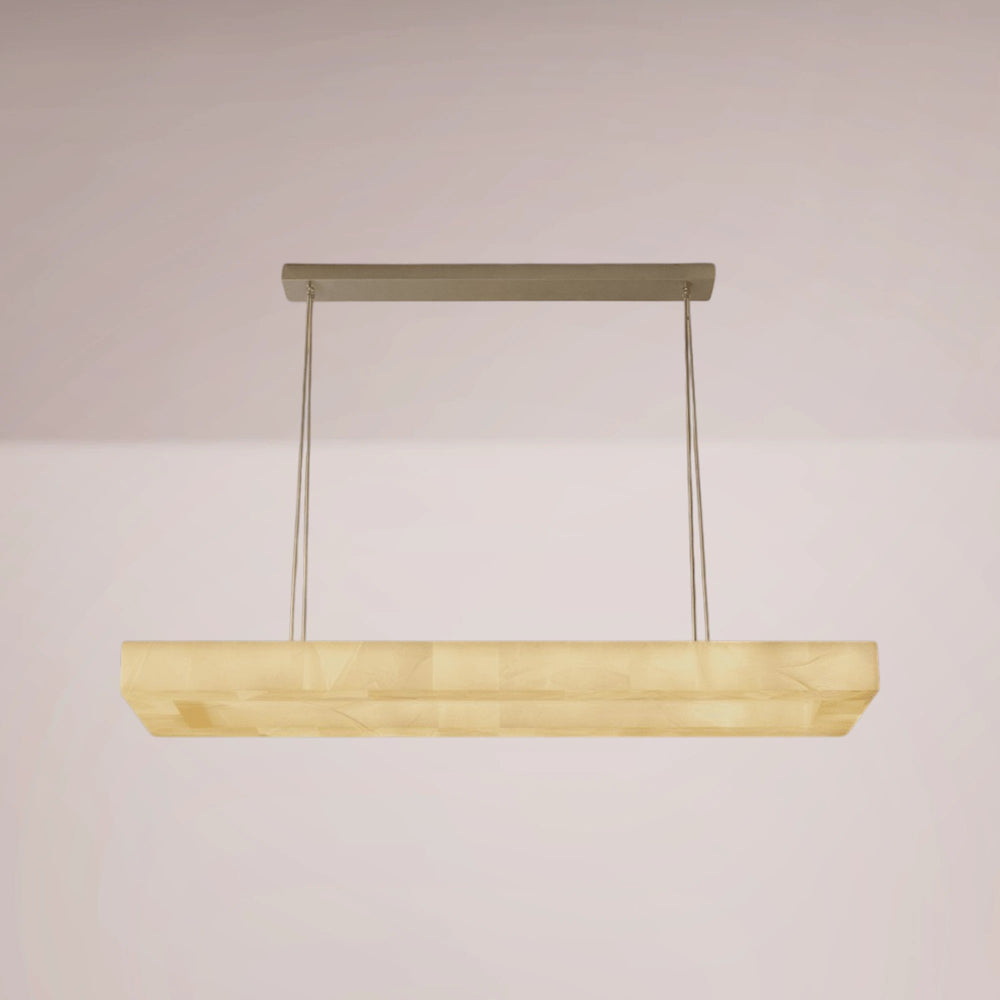 Quorix Rectangular Alabaster Chandelier