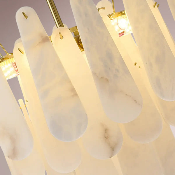 Calvora Alabaster Round Chandelier
