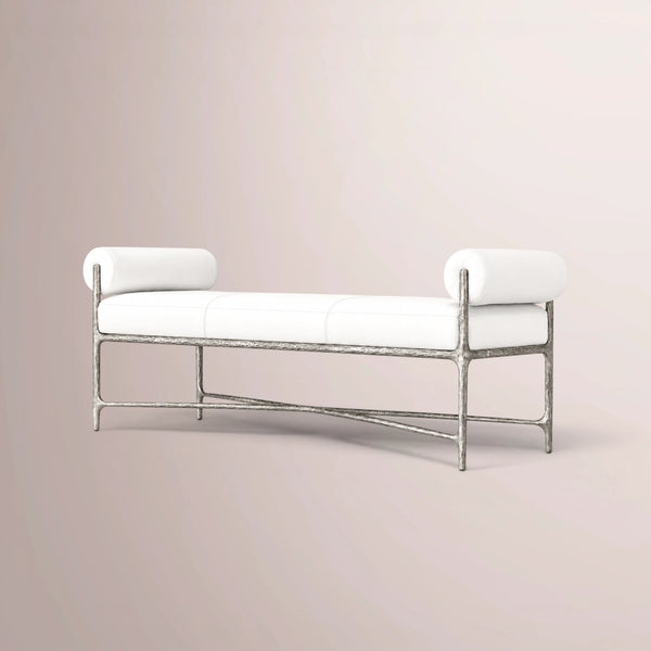 Calix Series Fabric Double-Bolster End-of-Bed Bench