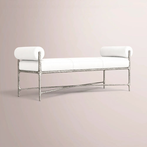 Calix Series Fabric Double-Bolster End-of-Bed Bench