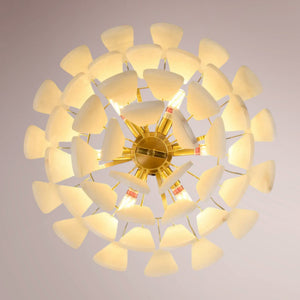 Calvora Alabaster Round Chandelier