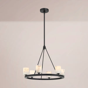 Elvora Ringed Alabaster Chandelier