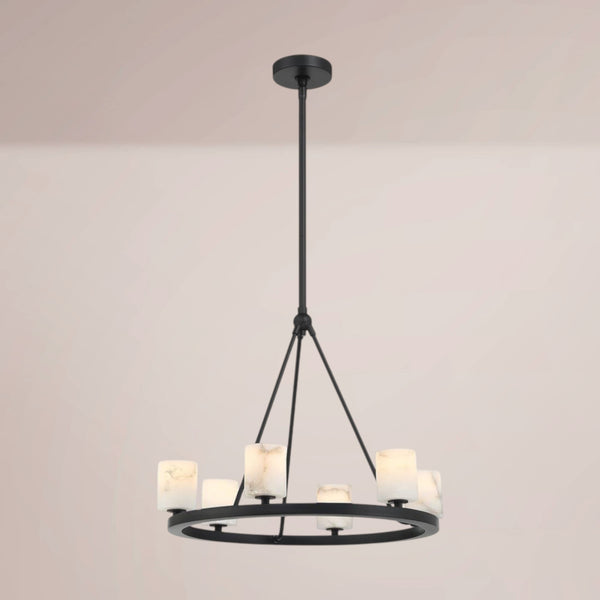 Elvora Ringed Alabaster Chandelier