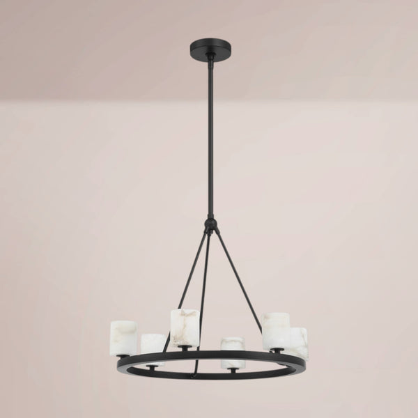 Elvora Ringed Alabaster Chandelier