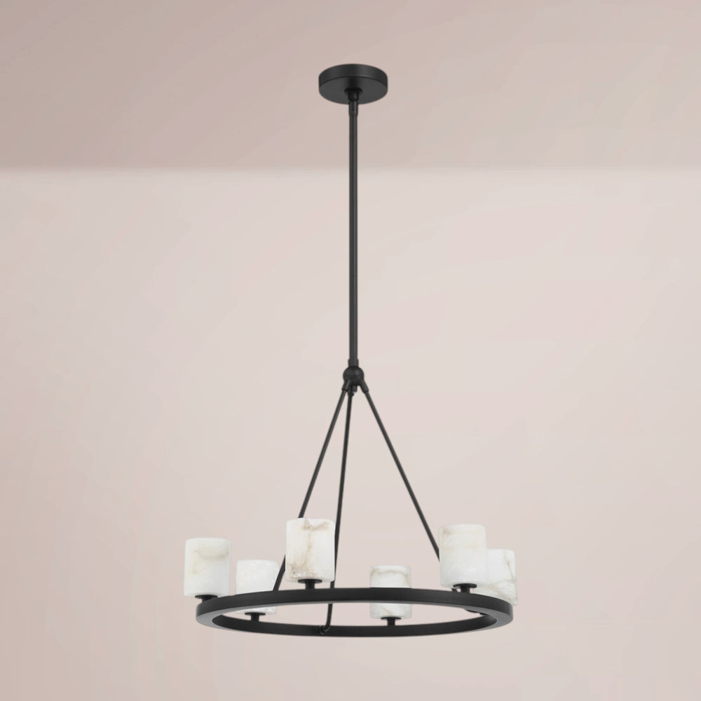 Elvora Ringed Alabaster Chandelier
