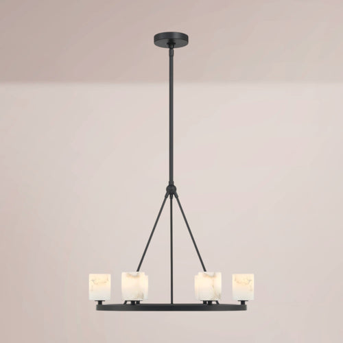 Elvora Ringed Alabaster Chandelier