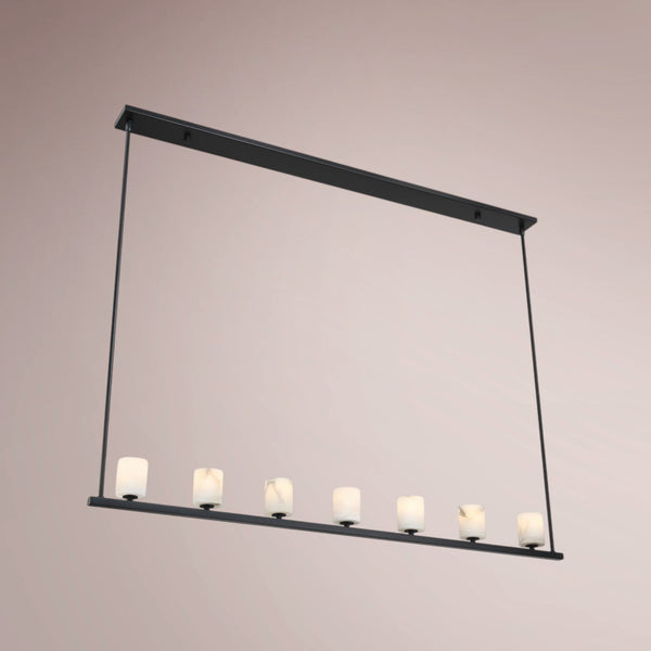 Elvora Linear Alabaster Chandelier