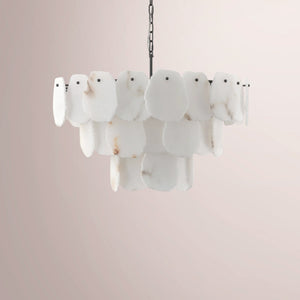 Oras Multi-Tier Round Alabaster Chandelier
