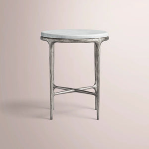 Calix Marble Round Side Table & Drink Table