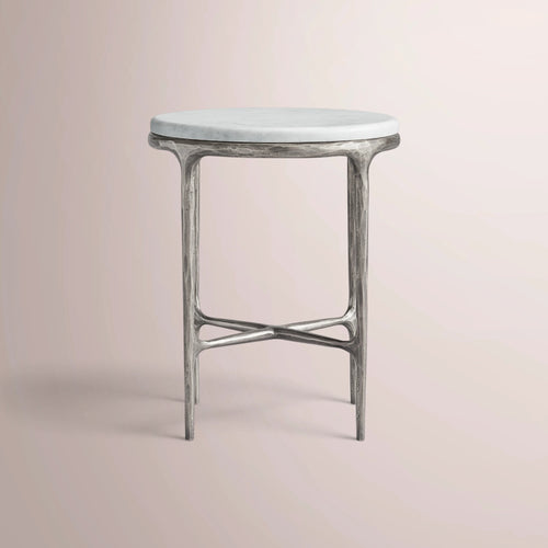 Calix Marble Round Side Table & Drink Table