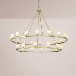 Elvora Double Ringed Alabaster Chandelier