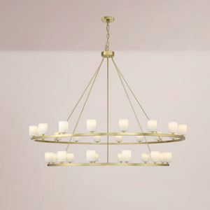 Elvora Double Ringed Alabaster Chandelier