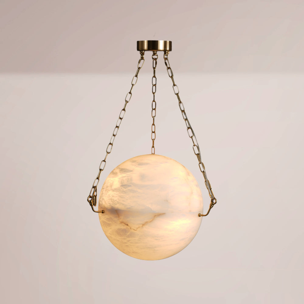 Dovren Alabaster Globe Suspension Pendant