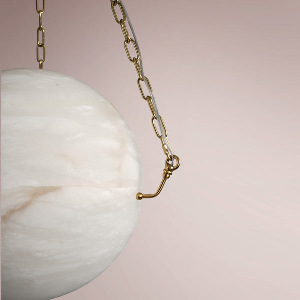 Dovren Alabaster Globe Suspension Pendant