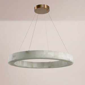 Bravion Alabaster Halo Chandelier