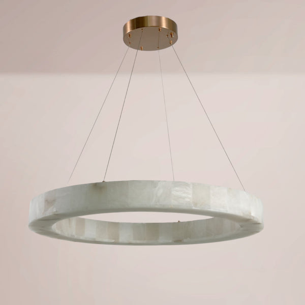 Bravion Alabaster Halo Chandelier