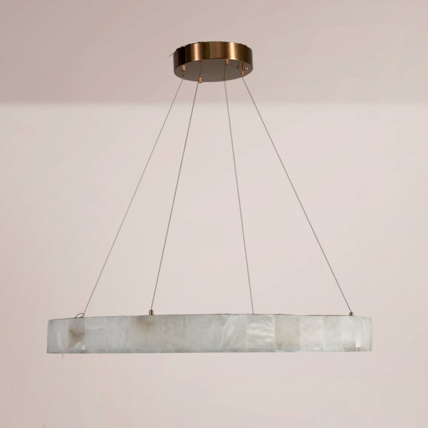 Bravion Alabaster Halo Chandelier