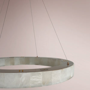 Bravion Alabaster Halo Chandelier