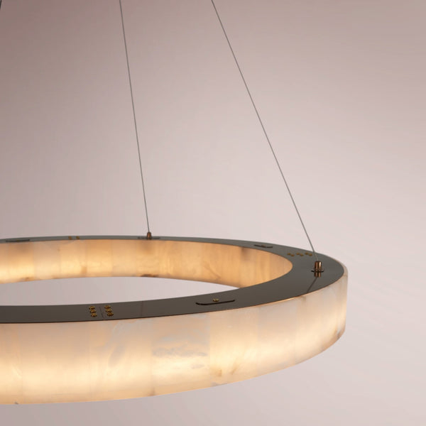 Bravion Alabaster Halo Chandelier