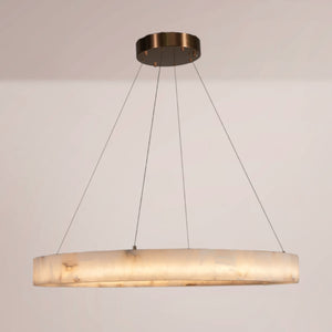 Bravion Alabaster Halo Chandelier